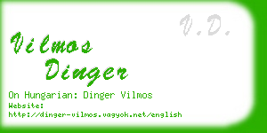 vilmos dinger business card